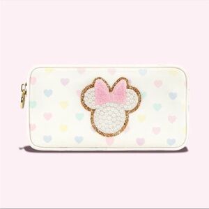 Stoney Clover Lane Mickey & Minnie Pastel Hearts Small Pouch